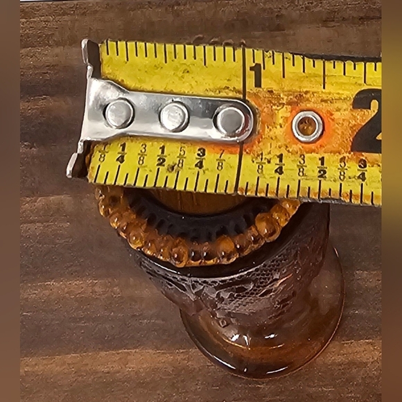 Vintage Indiana Glass Tiara Sandwich Pattern Mini Bud Vase Toothpick Holder 4" - Picture 9 of 9